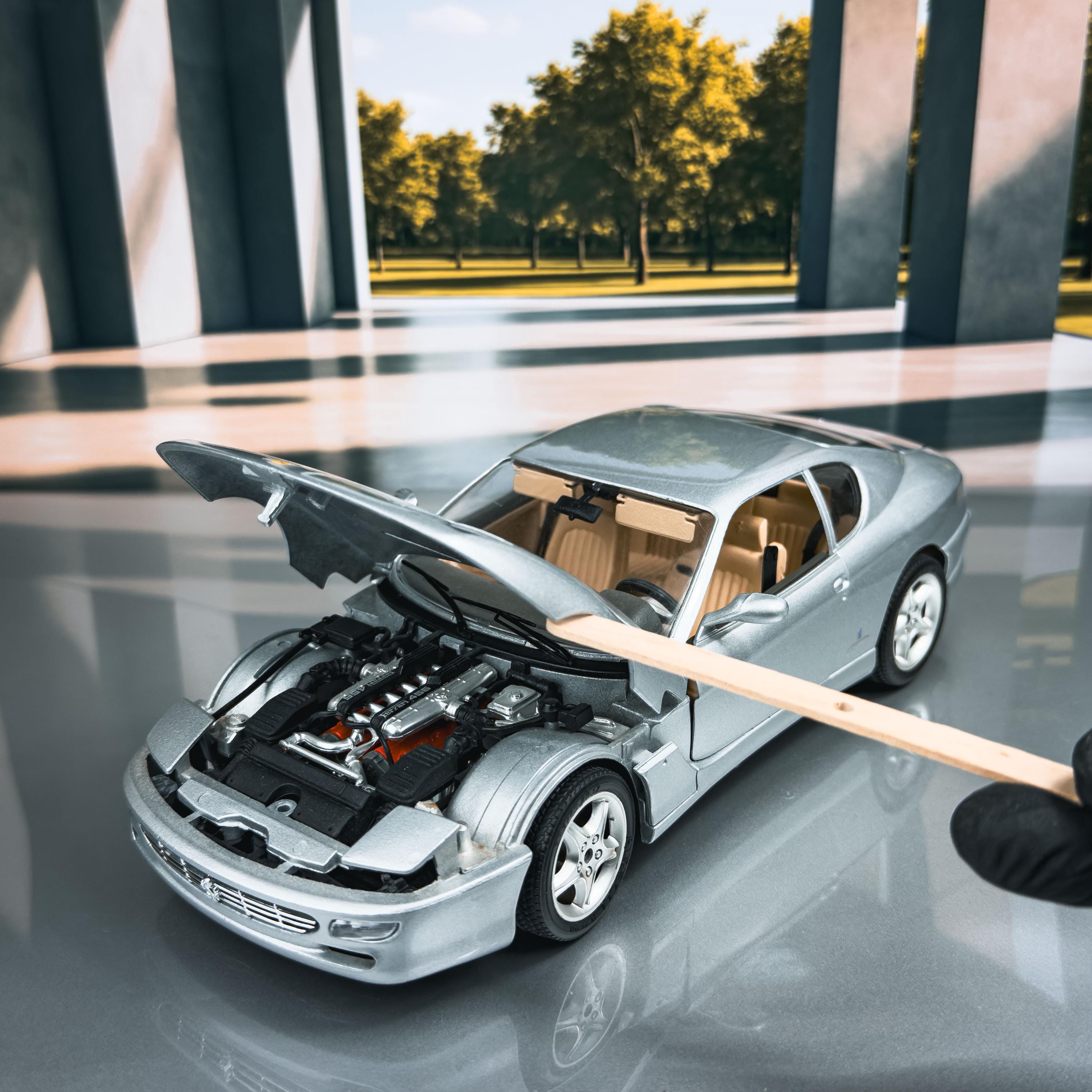 1992 Ferrari 456 GT Vintage Diecast Model Car | 1:18 Scale, Made