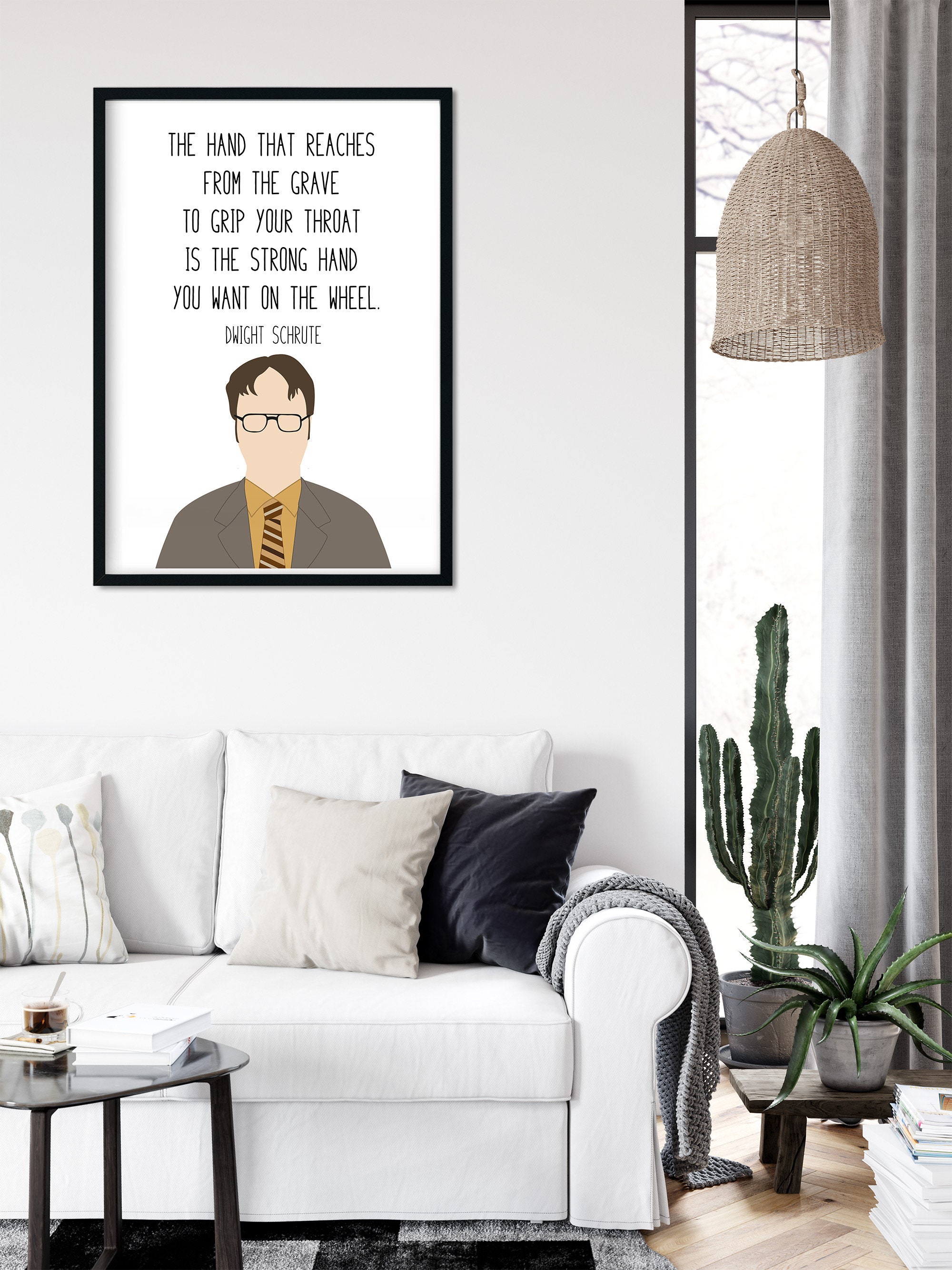 Dwight Schrute the Office Wall Art Strong Hand Funny Wall Art the Office Quote Poster Etsy Canada