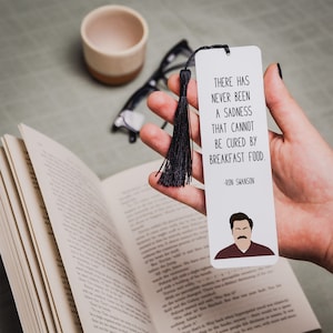Ron Swanson Quote Bookmark | Parks and Recreation Quotes | Breakfast Food | Gift