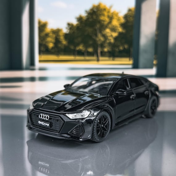 アウディ RS 7 ダイキャストモデルカー | 1/32スケール、ブラック