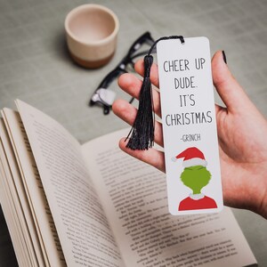 Weihnachtslesezeichen | Kopf hoch, Alter | Bösewicht | Zitat | Geschenke für Ihn | Geschenke für Sie | Geschenke für Leser