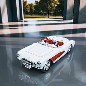 1957 Corvette | Diecast Model Car | Vintage Chevrolet | Chevrolet Model Car | Scale 1:24 | Die-Cast Model | Gift