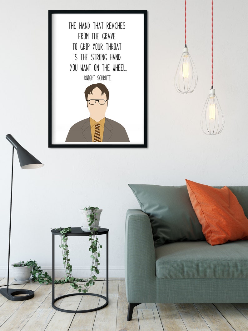 Dwight Schrute the Office Wall Art Strong Hand Funny Etsy Finland