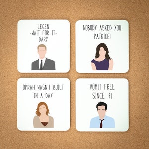 How I Met Your Mother Coaster Set | HIMYM Gift Coasters | Set of 2, 4, 6, 9