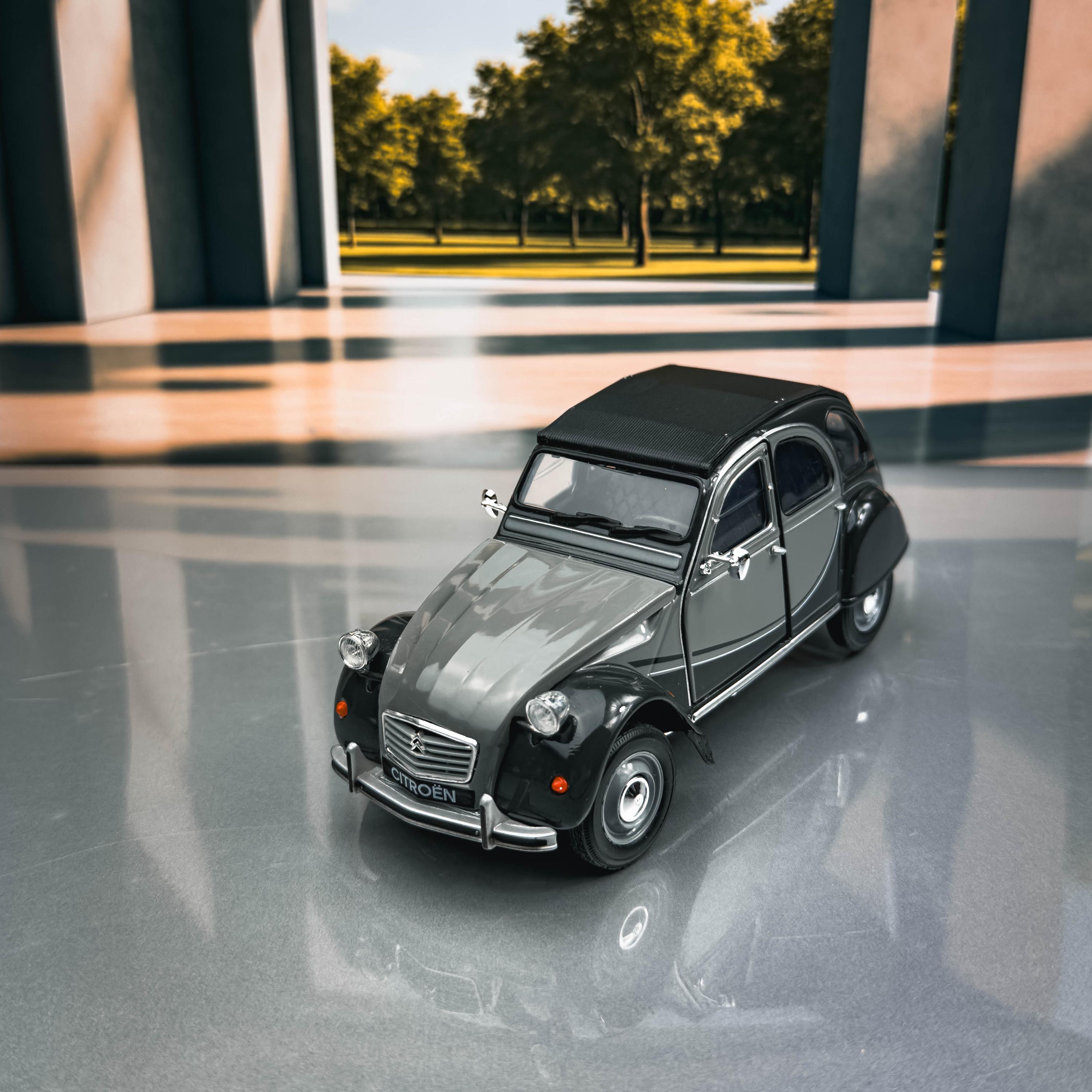 Verhuiskaart Citroen 2CV blauw met spullen Verhuiskaart Citroen 2CV blauw met spullen