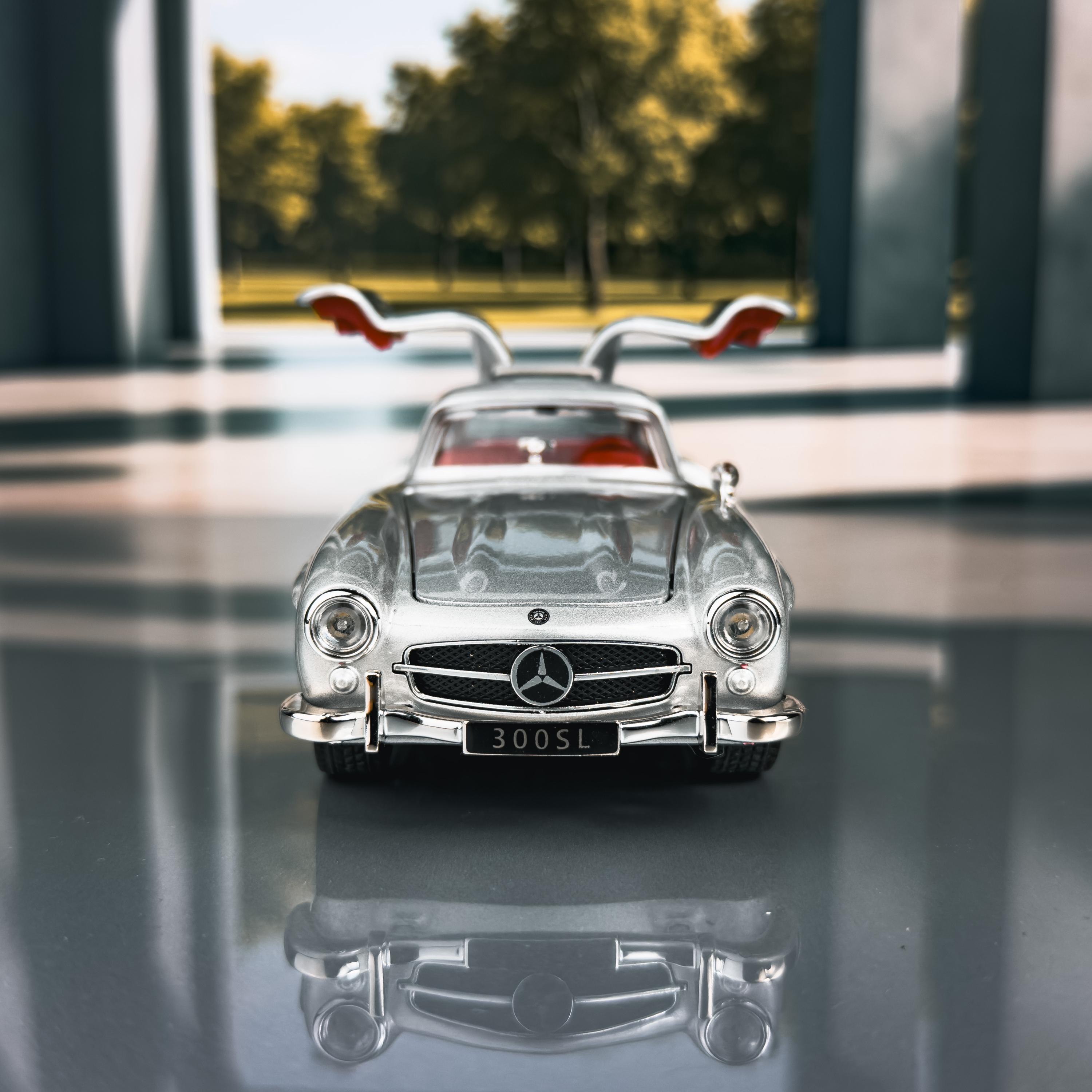 1954 Mercedes SL300 Diecast Model Car | 1:32 Scale, Silver - Etsy