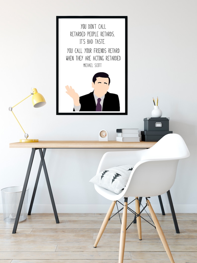 Michael Scott the Office Wall Art Funny Wall Art the Etsy
