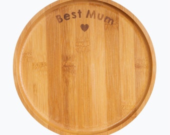 Assiette en bambou 100 % naturel pour bébés et tout-petits | Sans plastique | Assiette en bambou Best Mum | Poli à la main