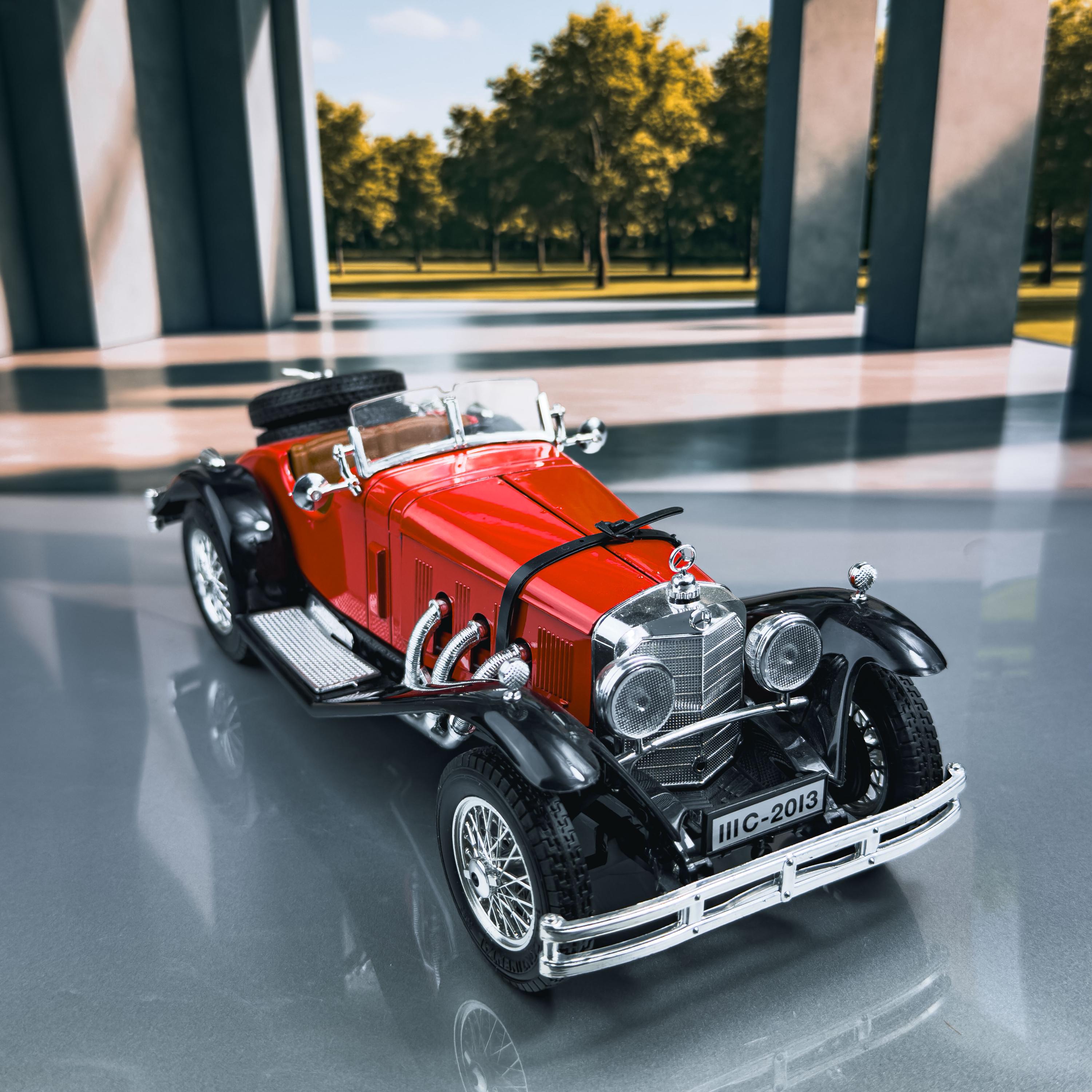 1928年式メルセデス・ベンツ SSK ヴィンテージダイキャストモデルカー