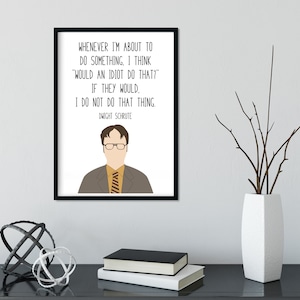 Dwight Schrute The Office Wall Art Do Something Funny Wall Art The Office Quote Poster image 3