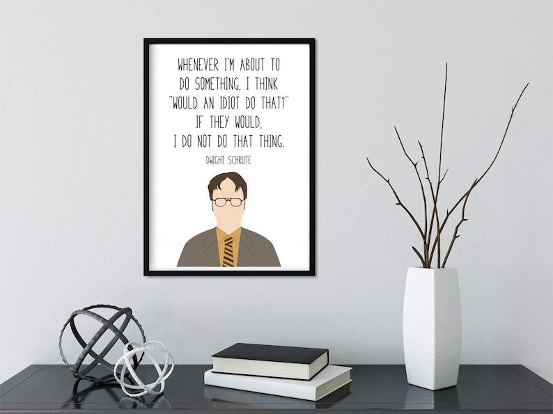 Dwight Schrute The Office Wall Art Do Something Funny Wall Art The Office Quote Poster image 3