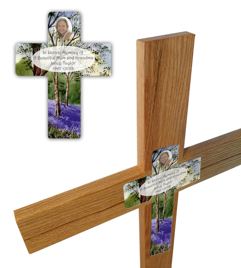 Wooden memorial cross large hand crafted & free personalised Etsy