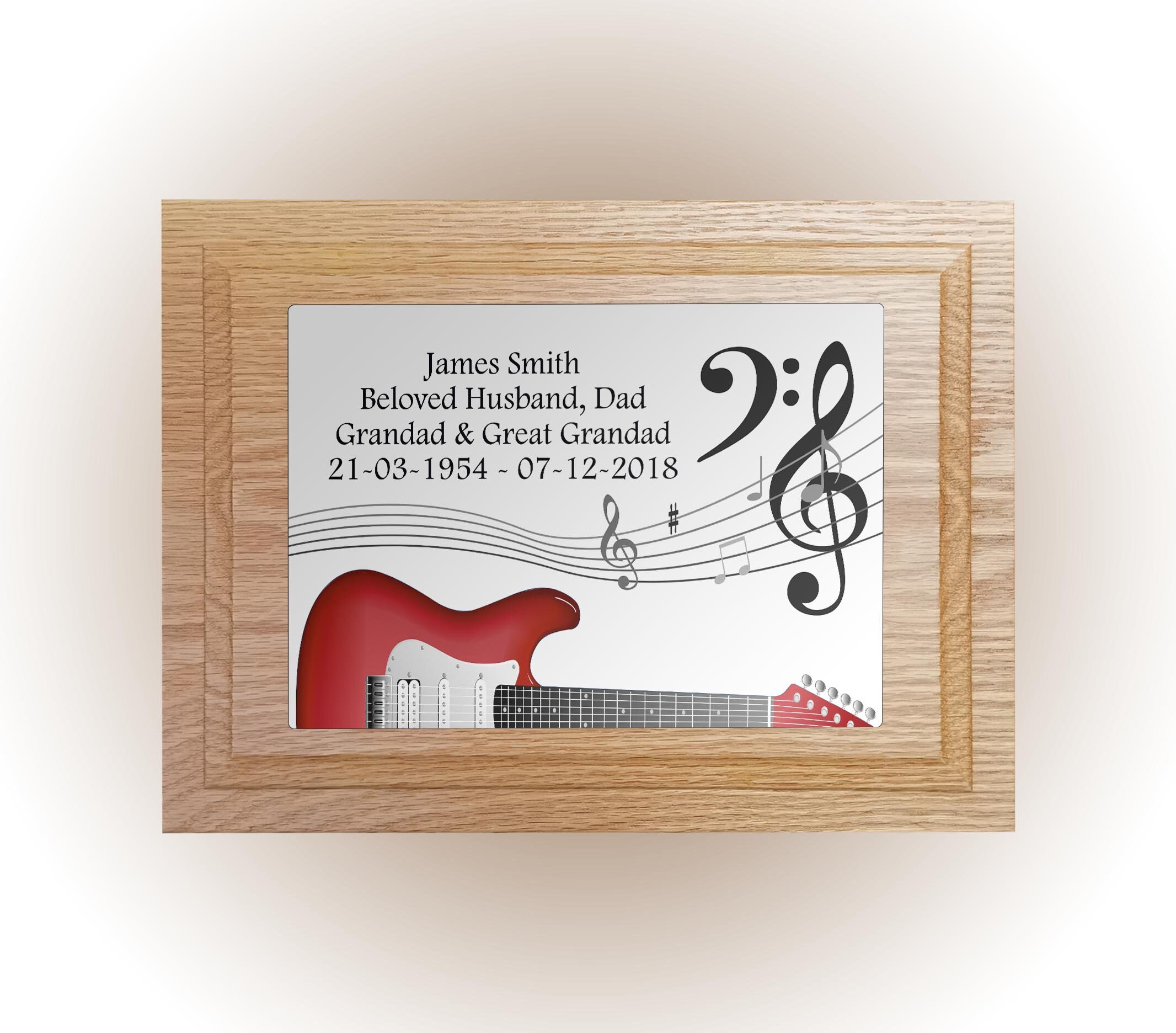 Personalised Urn Guitar Music Casket Cremation Urn Wooden Etsy