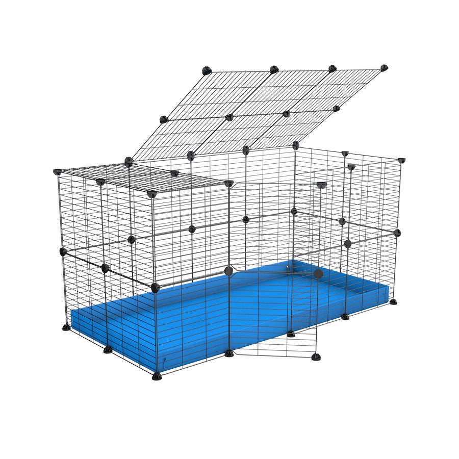 prinses beneden trek de wol over de ogen Rabbit cage / Rabbit Run / C&C cage 4x2 w Modular grids - Etsy België