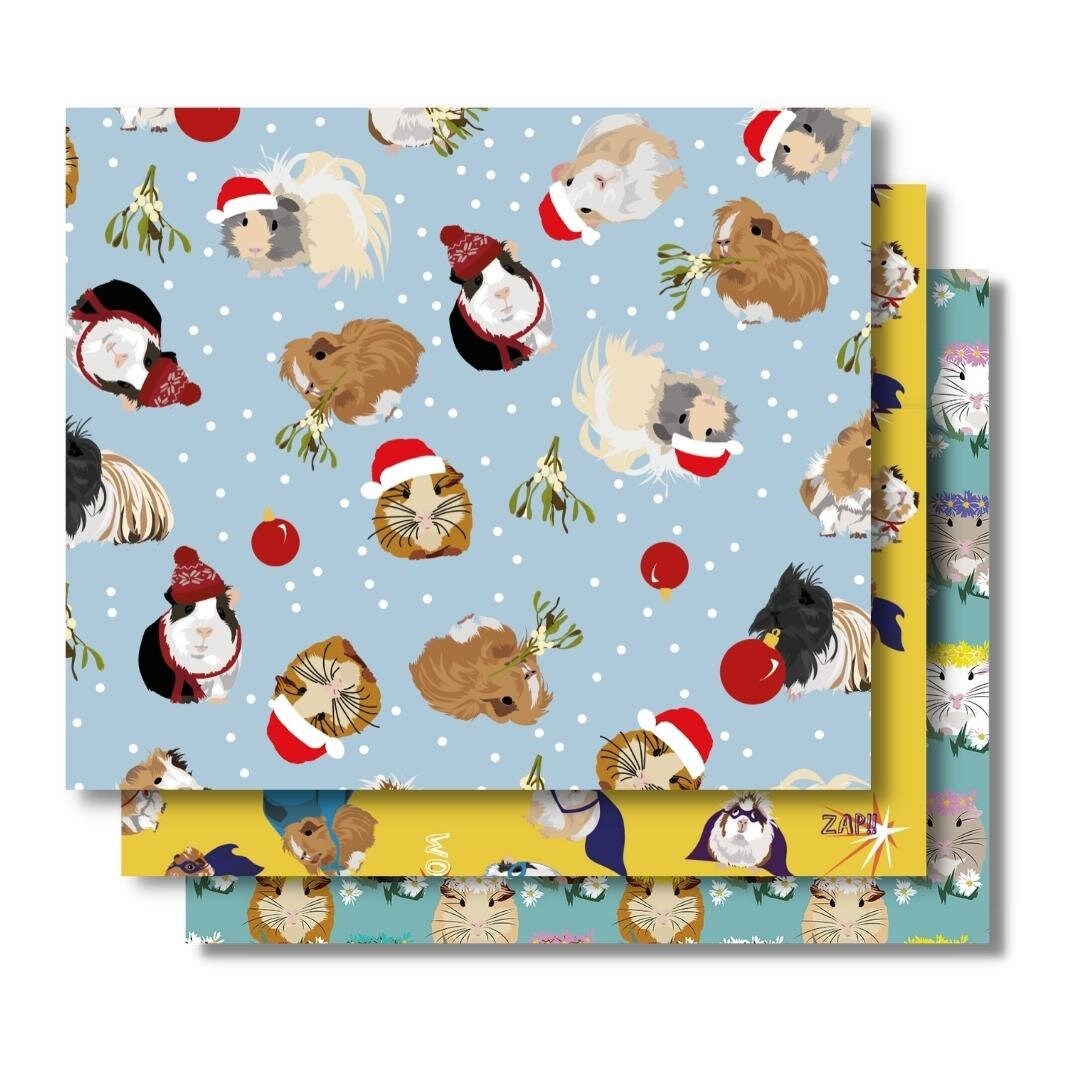Guinea Pig Gift Wrap Paper Set Etsy