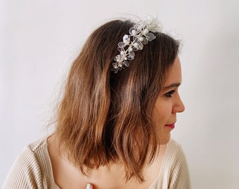 Bridal Hair Accessories, Bridal Hair Piece,Flower Hair Tiara, Hair Accessories For Wedding, Bride Hair Tiara, Bridal Crown,Bridal Hair Comb