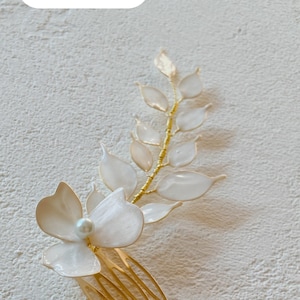 Bridal Hair Accessories, Bridal Hair Piece, Wedding Ceremony Accessory, Hair Accessories For Wedding, Bride Hair Pins,Flower Hair Pin image 8