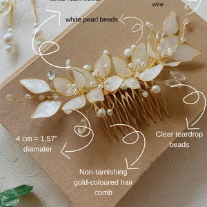Bridal Hair Comb, Wedding Hair Comb, Wedding Hair Pieces, Bride Hair Accessories, Bridal Hair Pin, Wedding Hair Accessories image 2