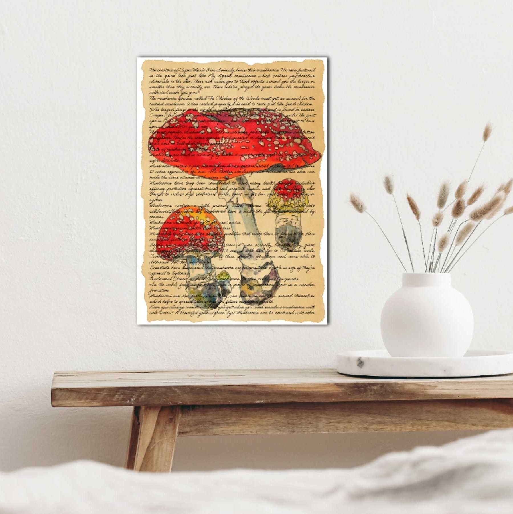 Mushroom Poster A2 Digital Download Mushroom Art Digital - Etsy