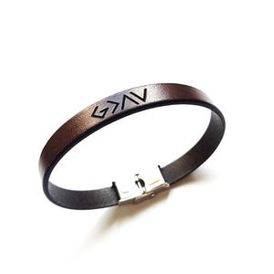 God is Greater than the Highs and Lows Bracelet Personalized Christian Jewelry Bible Verse Symbol Custom Religious Wristband Baptism Gift