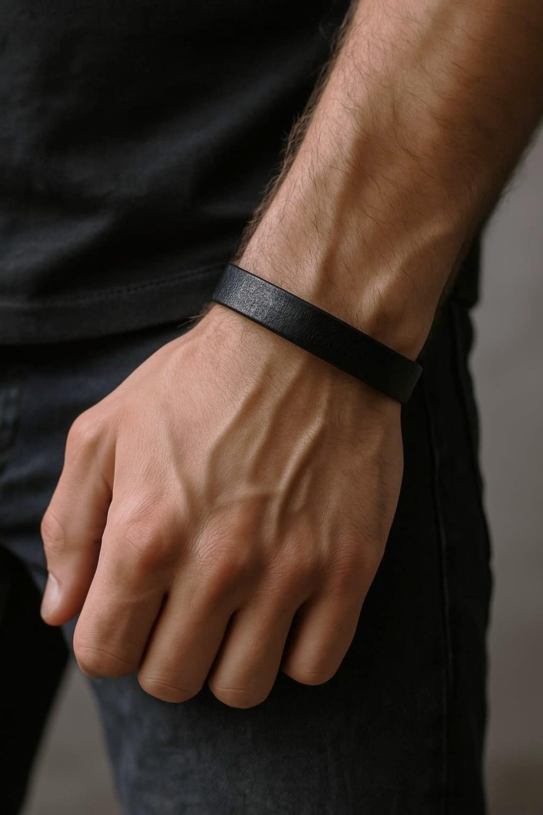 Personalized Leather Bracelet for Men, Custom Bracelet for