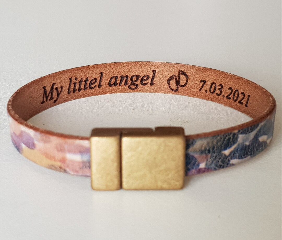 Baby Feet Engraved Bracelet Baby Foot Print Bracelet for New Etsy