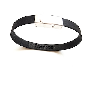 Personalized Portuguese Cork Bracelet – Eco-Friendly, Vegan, Waterproof, Custom Engraving
