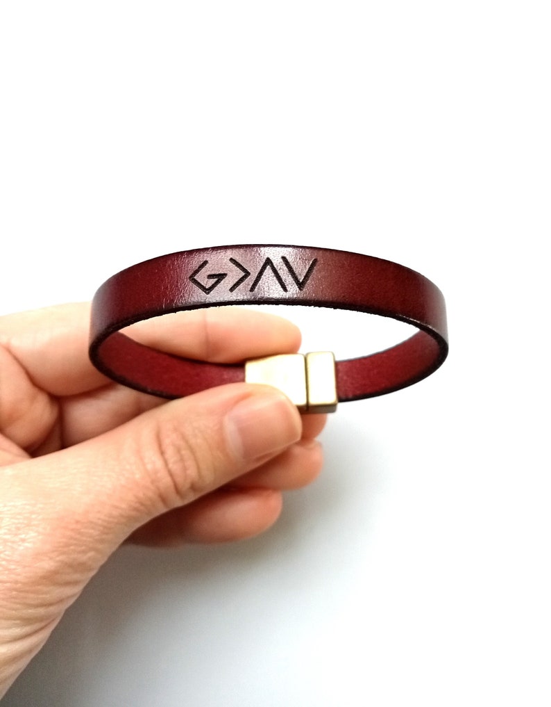 God is Greater Than the Highs and Lows Bracelet Personalized Christian