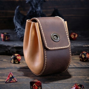 Custom Leather Dice Bag, Dice Pouch, Dice Storage, handmade Dice bag