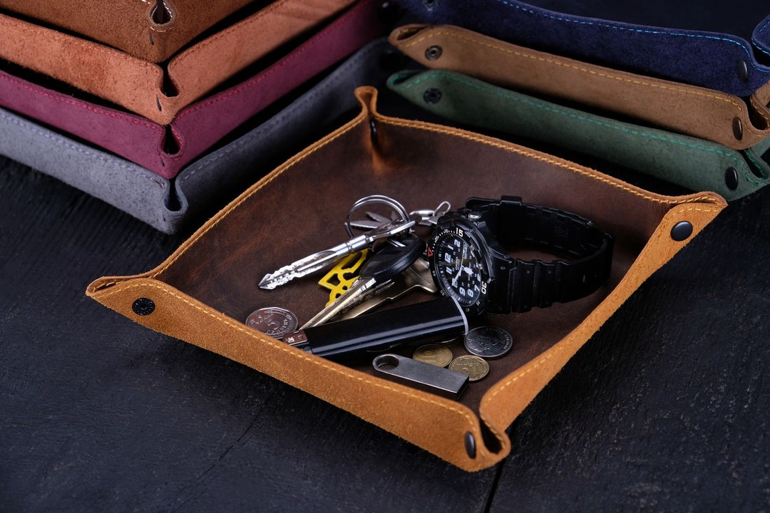 Custom Leather Tray, Personalized Leather Tray, Home Gifts