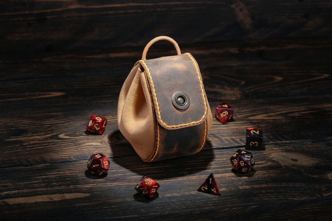 Dnd Leather Dice Bag, Custom Dice Bag, Handmade Unique RPG Tabletop
