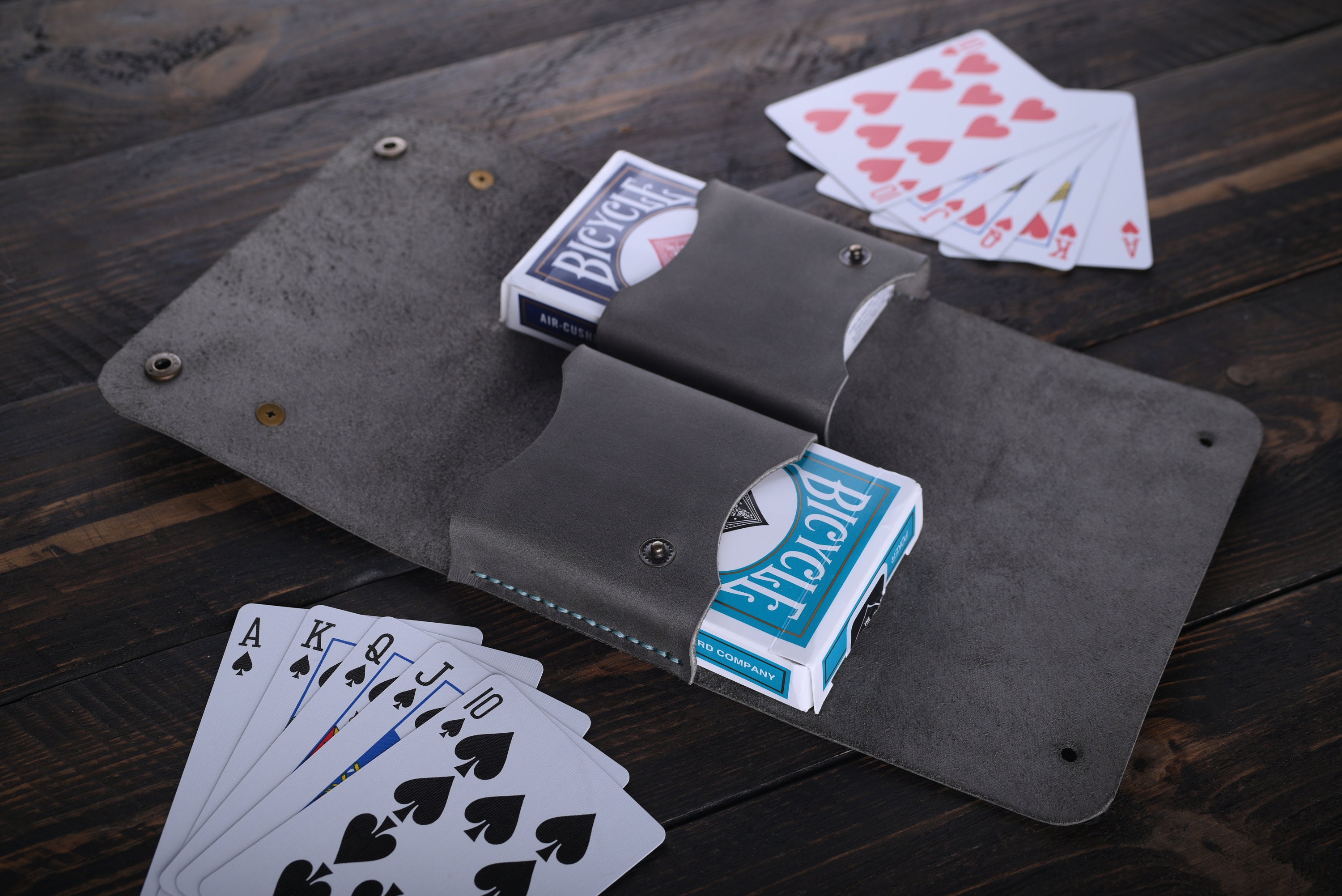 Leather Deck Card Case, Playing Cards Case, playing cards lovers gift, Poker Cards Holder, Gift For Him