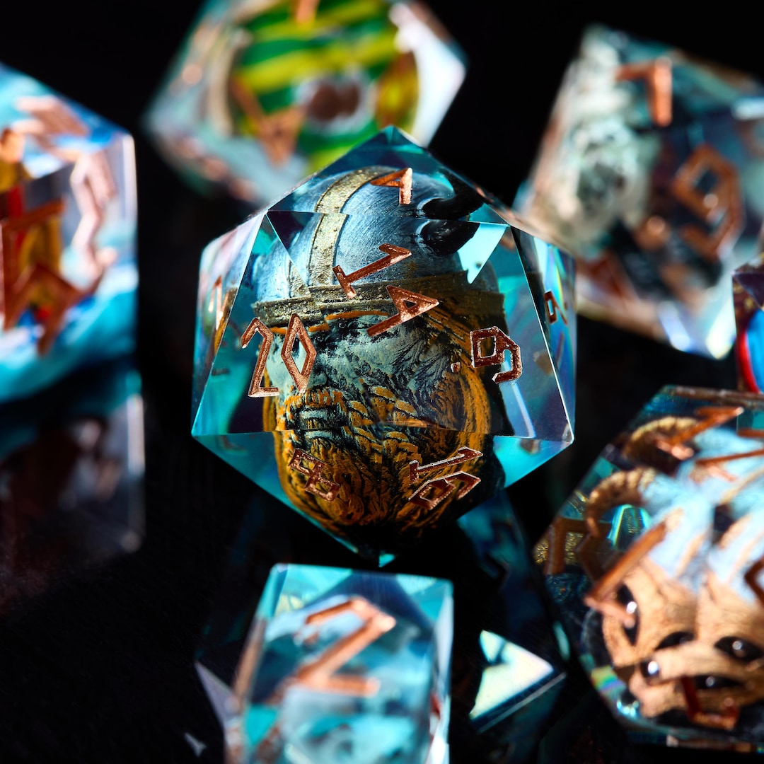 Viking Dnd Dice Set: Norse Runes, Win-lose D20 - Etsy