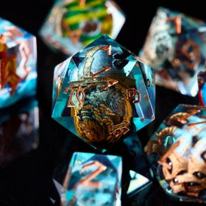 Viking DnD Dice Set: Norse Runes, Win-Lose D20