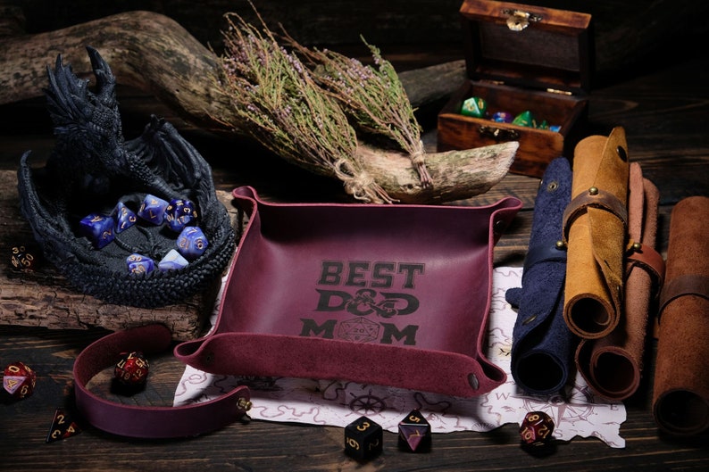 Custom Leather DND Dice Tray RPG Dice Tray TTRPG D&D Gift For Etsy