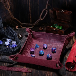 Dice Tray, Leather Dice Tray, Custom DnD Dice Tray, RPG Dice Tray, mothers day gift, Ash Tray, Dnd gifts