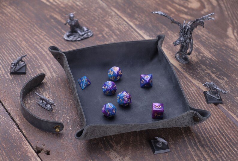 Custom Leather DND Dice Tray RPG Dice Tray TTRPG D&D Gift for Etsy