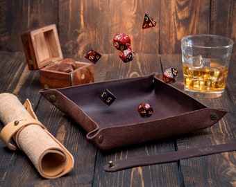 dice tray, dnd dice tray, leather dice tray, rolling tray, custom rolling tray, critical role, dnd gifts, dnd