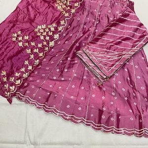 Indian Lehenga Choli For Women Bandhani Bandhej Lehenga Choli Printed Lehenga Rajasthani Chaniya Choli Lehenga For Dandiya