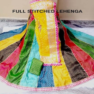 Indiase navratri lehenga choli voor vrouwen traditionele chaniya choli voor garba meerkleurige lehenga choli voor dandiya kleurrijke lehenga choli