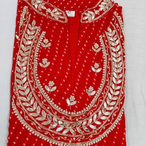 Georgette Kurta: Gota Patti Party Wear Kurti
