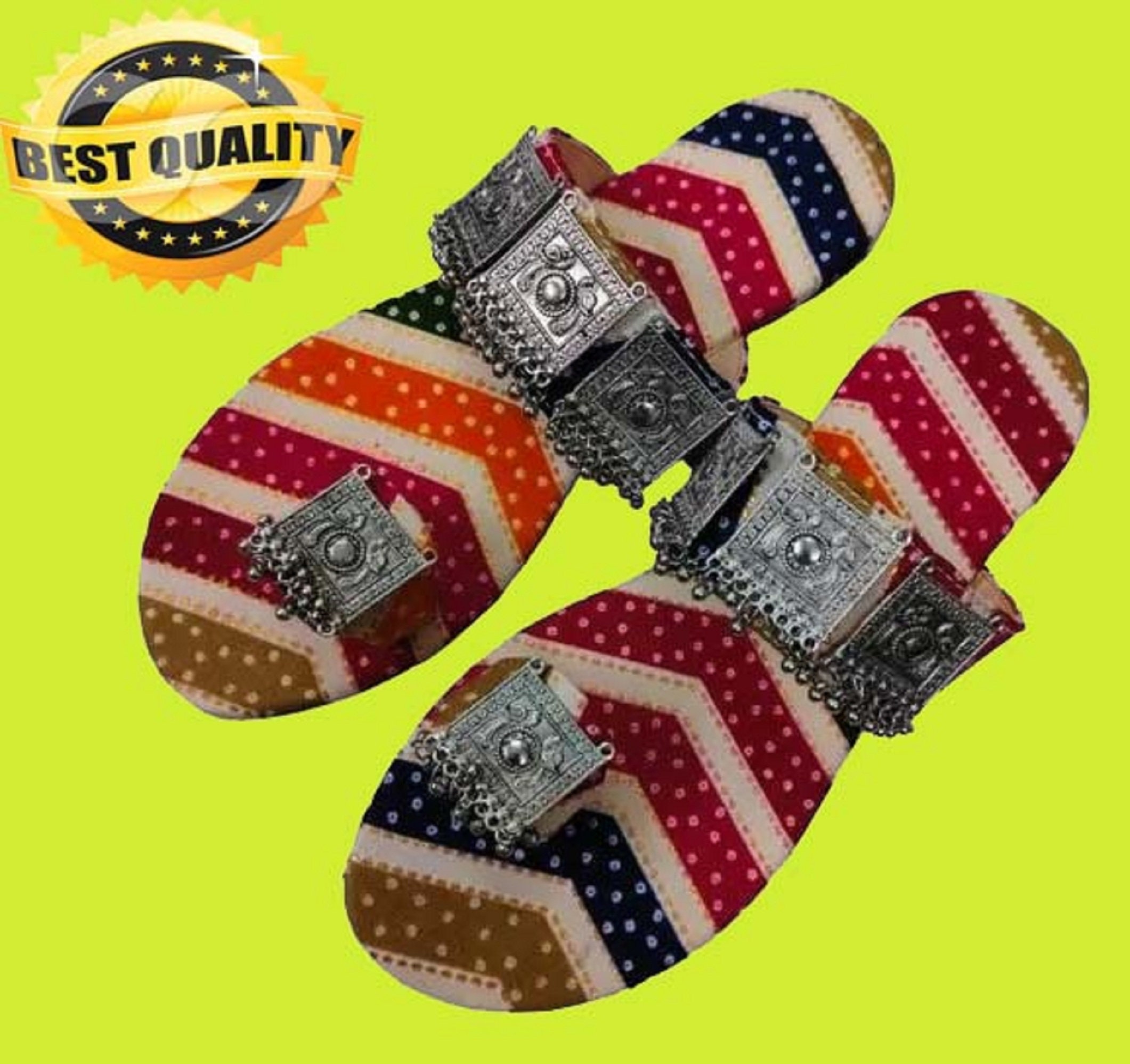 Mirror work slippers cheap