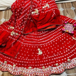 New Rajasthani Jaipuri Pure Banarsi Dolo Silk Lehenga Choli New Rajasthani Jaipuri Pure Banarsi Dolo Silk Lehenga Choli