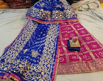 Bandhani Seda Lehenga Choli Rajasthani Garba Navratri Chaniya Choli