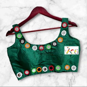 Mirror Work Blouse For Women Ready To Wear Navratri Blouse For Women Indian Blouse For Women Designer Party Wear Blouse For Women