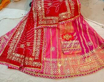 Nouveau dernier Navratri Garba Kota Doriya Lehenga Choli Indian Gotta Patti Work Chaniya Choli