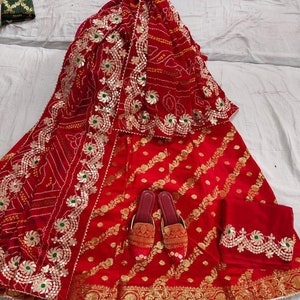 Zari Work Ghatchola Lehenga Choli: Rajasthani Navratri-feestkleding