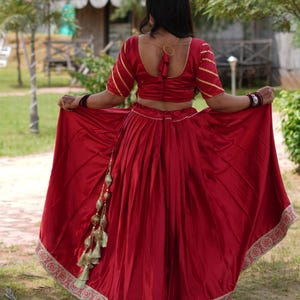 Navratri Chaniya Choli Voor Vrouwen Rode Lehenga Choli Voor Vrouwen Dandiya Lehenga Choli Rajasthani Garba Dance Lehenga Choli Navratri-outfits