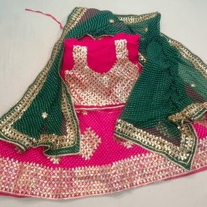 Rajasthani Leheriya Lehenga Choli For Women Chaniya Choli For Navratri Lehenga For Garba Indian Lehenga Blouse Handwork Lehenga Blouse