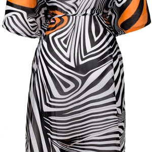 Stunning Sheer Kimono Robe for Women, Zebra Print Beach Cover up or ...